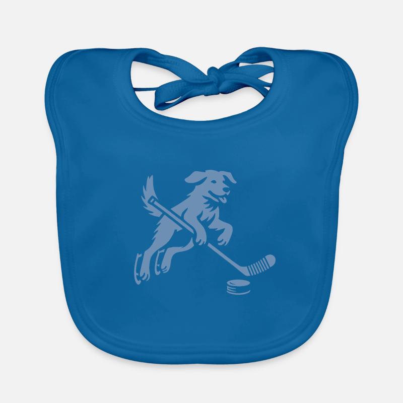 Hunde Labrador Eishockeyspieler Silhouette Baby Bio-Lätzchen