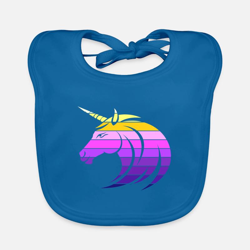 Unicorn - Synthwave Organic Baby Bibs