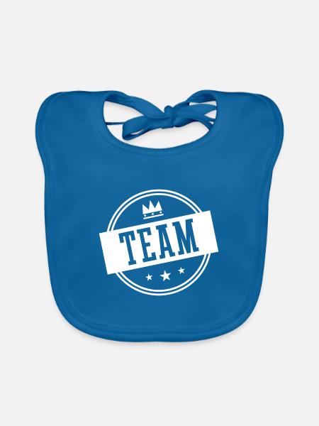 Team Kreis - Baby Bio-Lätzchen - Pfauenblau