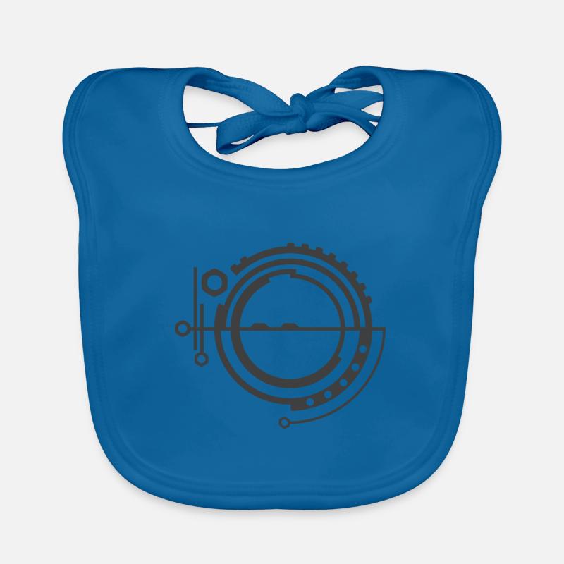 Éléments technologiques Circle - Bavoir bio Bébé - bleu paon