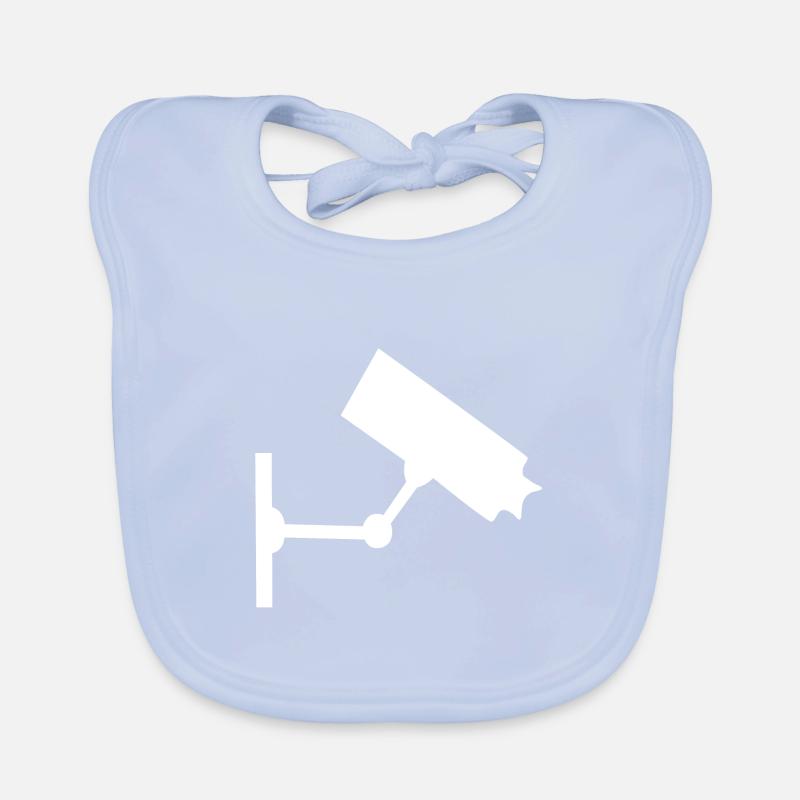 Surveillance camera, surveillance, camera, Organic Baby Bibs