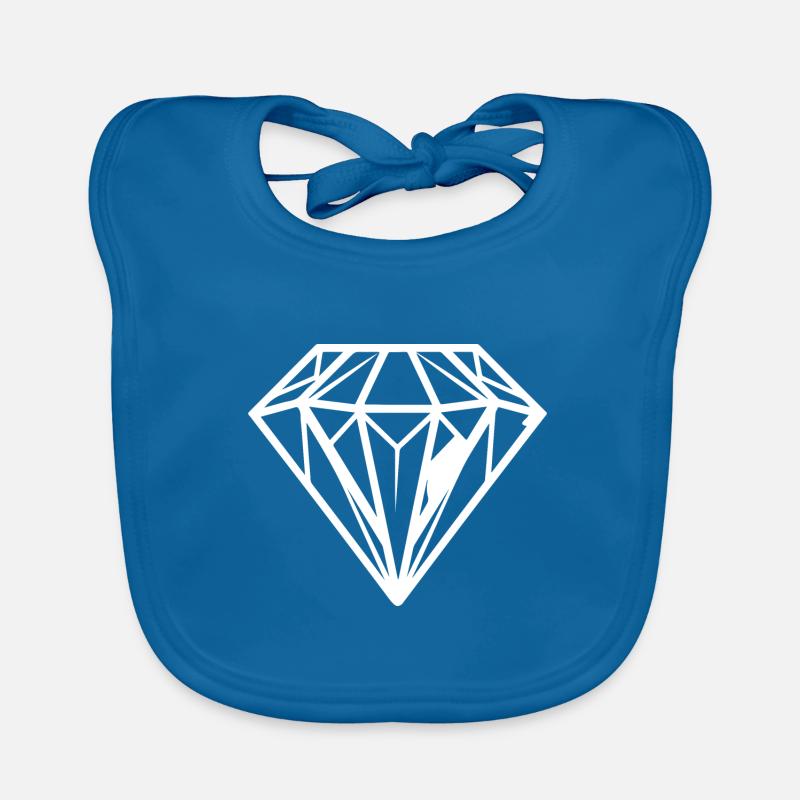 Bijou de pierre précieuse en diamant Bavoir bio Bébé