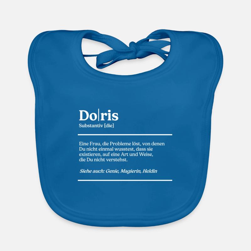 Doris Name Definition Design für stolze Doris Baby Bio-Lätzchen