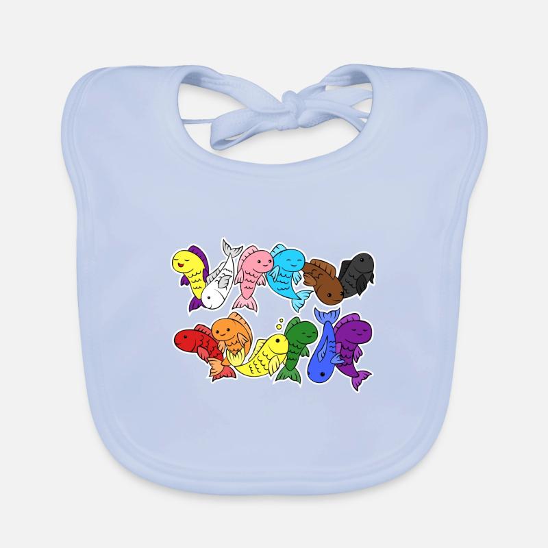 Pride Progress Flag Pisces Equality Organic Baby Bibs