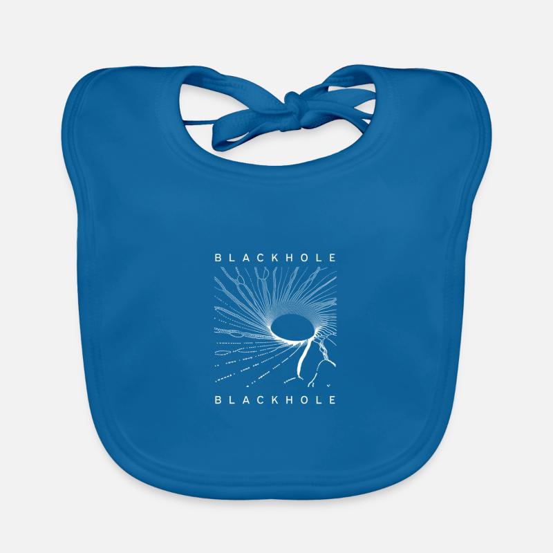 Black hole withe - black hole white Organic Baby Bibs