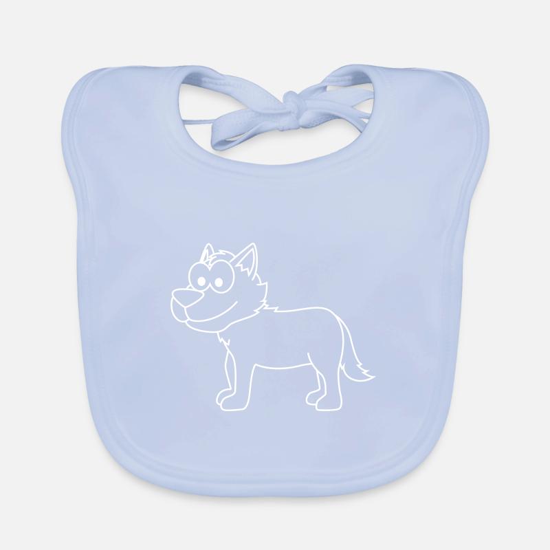 Loup Comic Animal Bavoir bio Bébé
