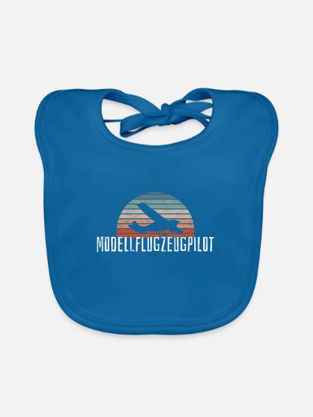 Modellflugzeugpilot - Baby Bio-Lätzchen - Pfauenblau