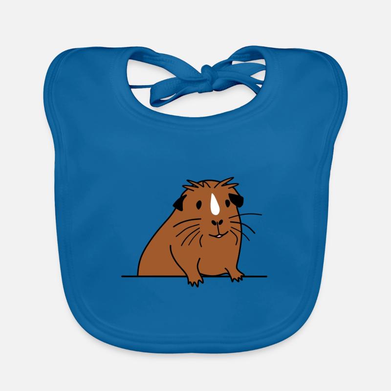 Cadeau cochon d'Inde pour fan de cochon d'Inde - Bavoir bio Bébé - bleu paon