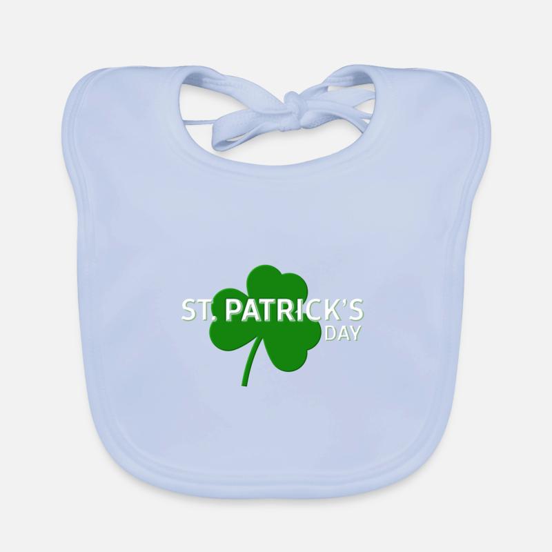 St. Patrick's Day avec le trèfle - avec un trèfle Bavoir bio Bébé