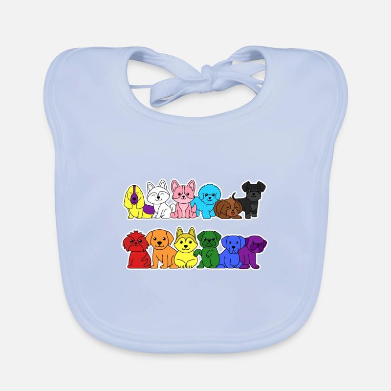 Pride Progress Flag Dogs for Equality Bavoir bio Bébé