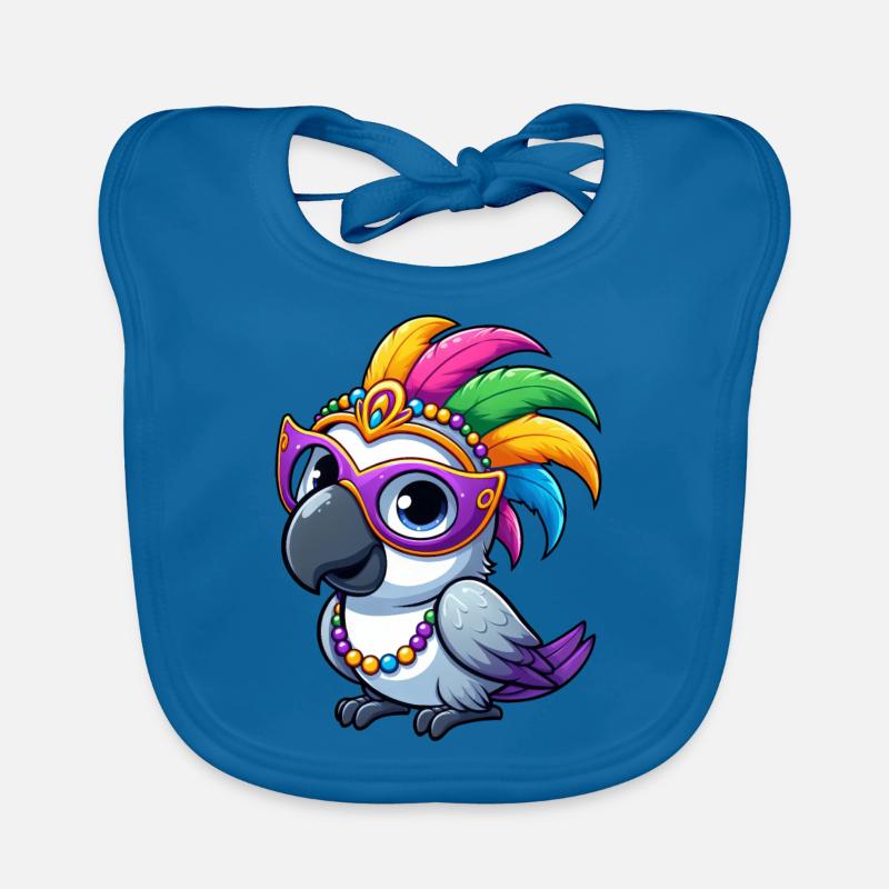 Cacatoès coloré de Mardi Gras Bavoir bio Bébé