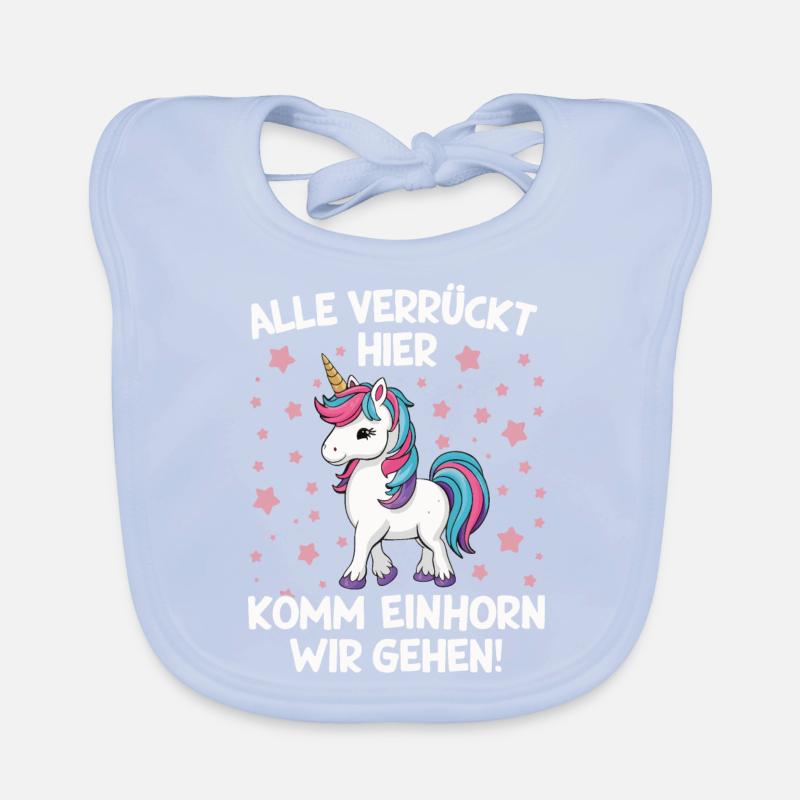 Unicorn Unicorns Mythical Creatures Mystical Organic Baby Bibs