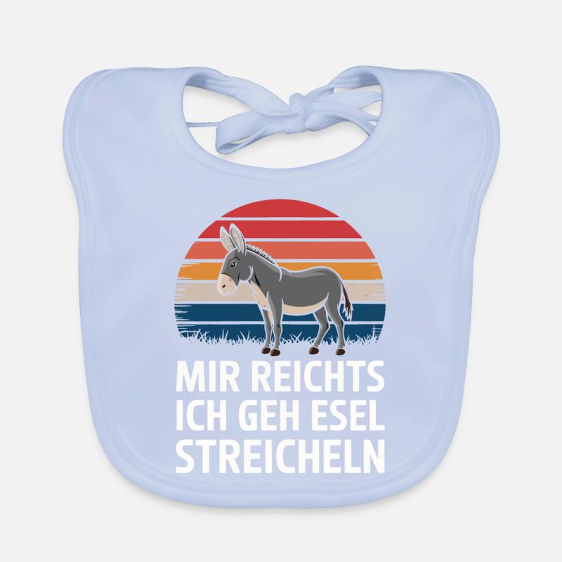 Esel Eselchen Maultier Muli Baby Bio-Lätzchen