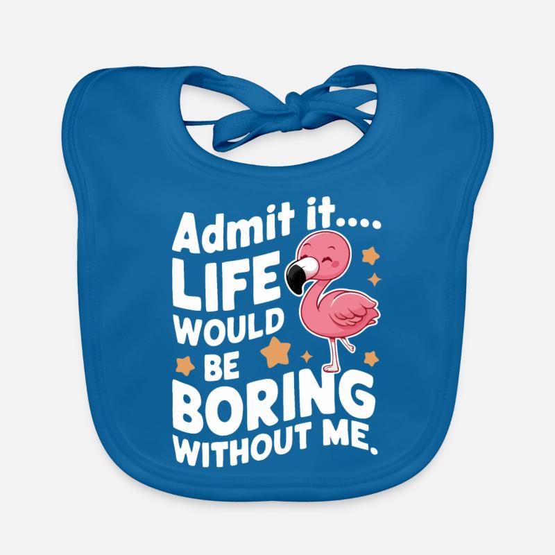 Flamingo Animal Pink Organic Baby Bibs