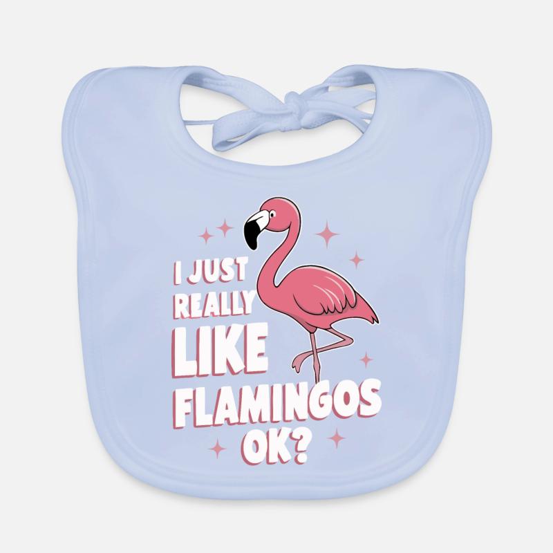 Flamingo Tier Rosa Baby Bio-Lätzchen