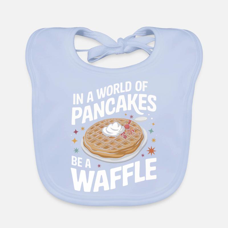 Waffles Breakfast Sweets Organic Baby Bibs