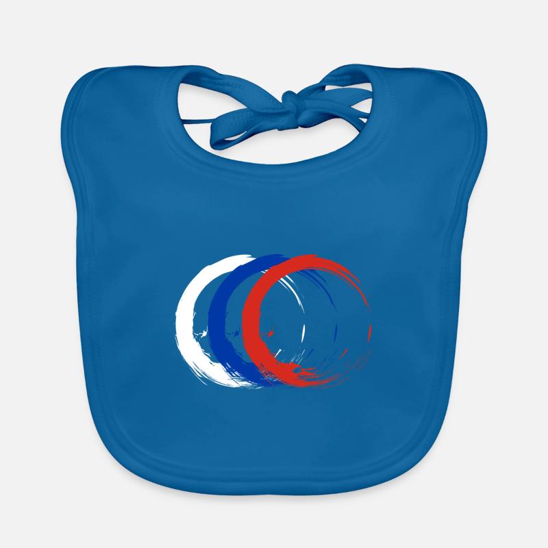 Cercle brosse drapeau russie drapeau couleurs vecteur Bavoir bio Bébé