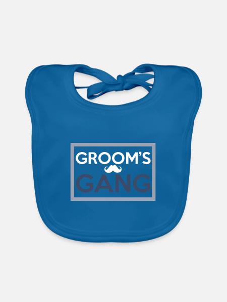 Équipe Groom - Bavoir bio Bébé - bleu paon - Devant