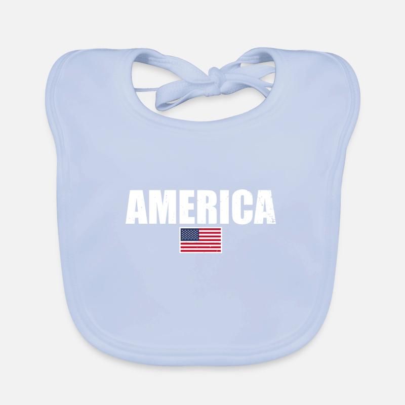 Amérique Drapeau américain États-Unis Bavoir bio Bébé