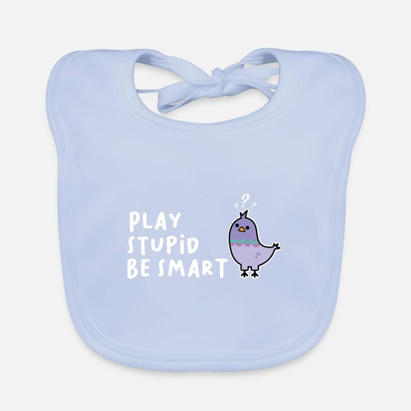 Smart Pigeon Fun Design for Pigeon Lovers Organic Baby Bibs