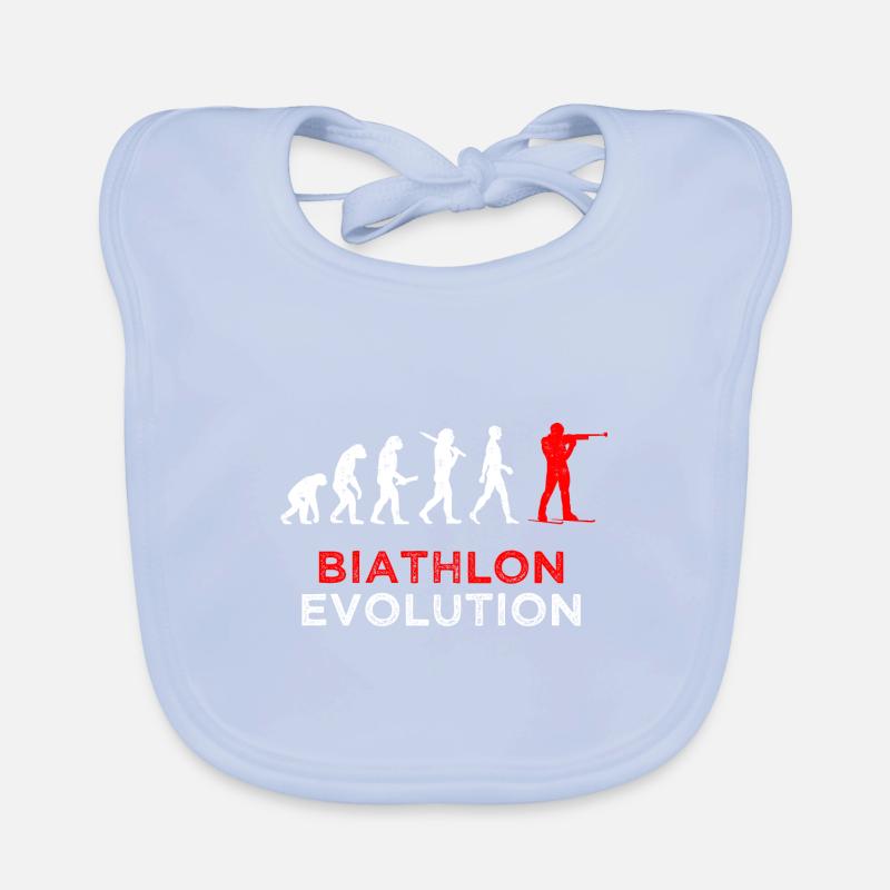 Biathlon Evolution Biathlet Spruch Baby Bio-Lätzchen