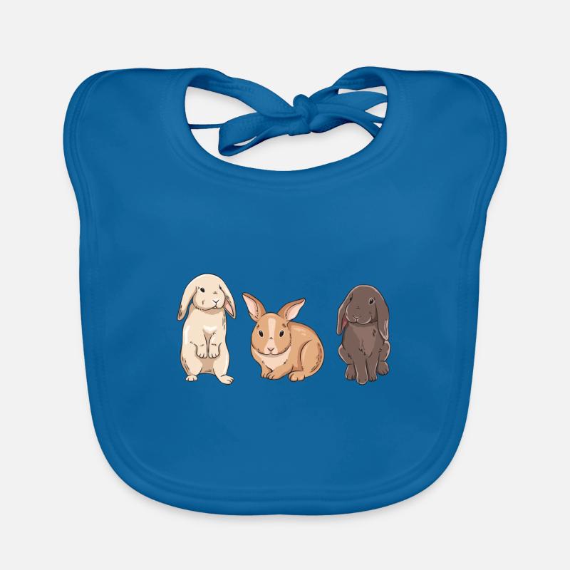 Cute rabbit design for bunny owners Organic Baby Bibs