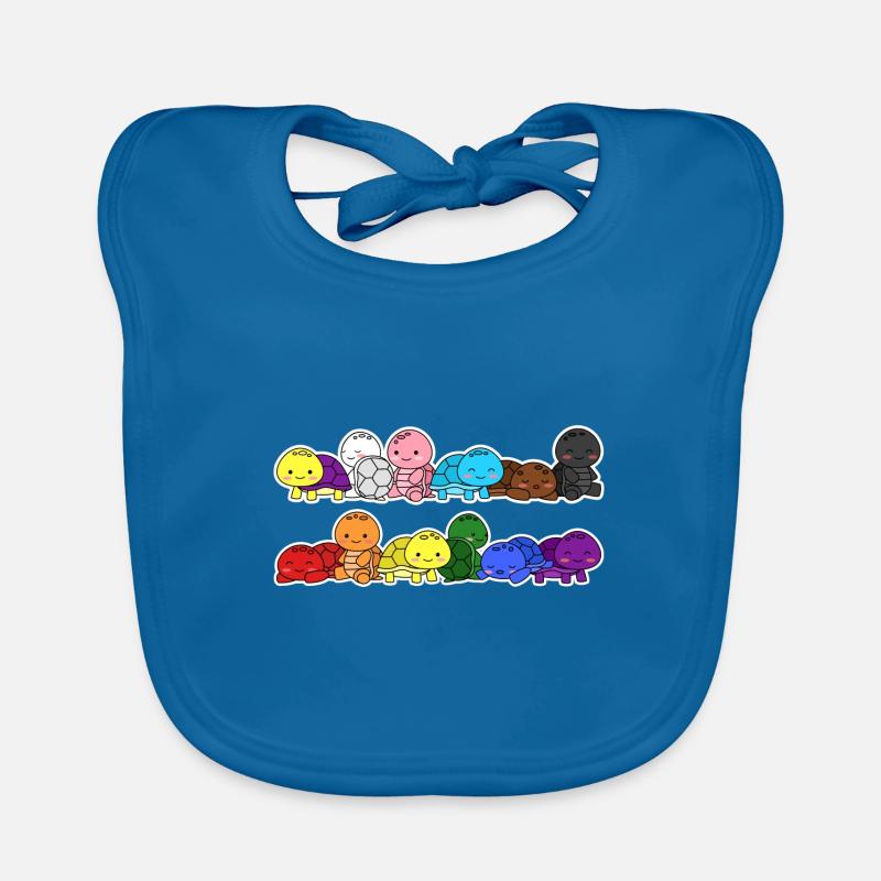Pride Progress Flagge Schildkröten Baby Bio-Lätzchen