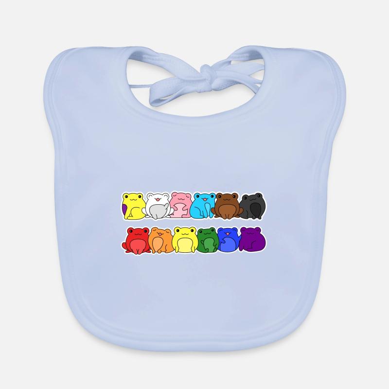 Pride Progress FlagFrog Equality Organic Baby Bibs