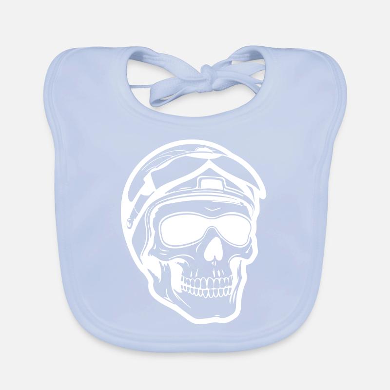 Skeleton Biker Bavoir bio Bébé