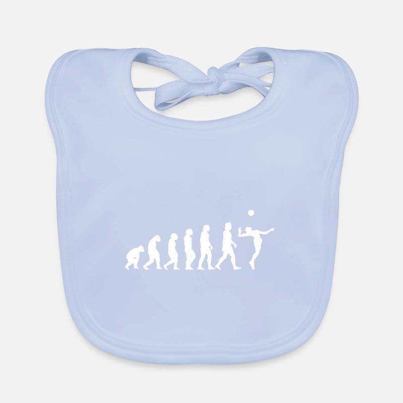 Volleyball Spielen Evolution Silhouetten Baby Bio-Lätzchen