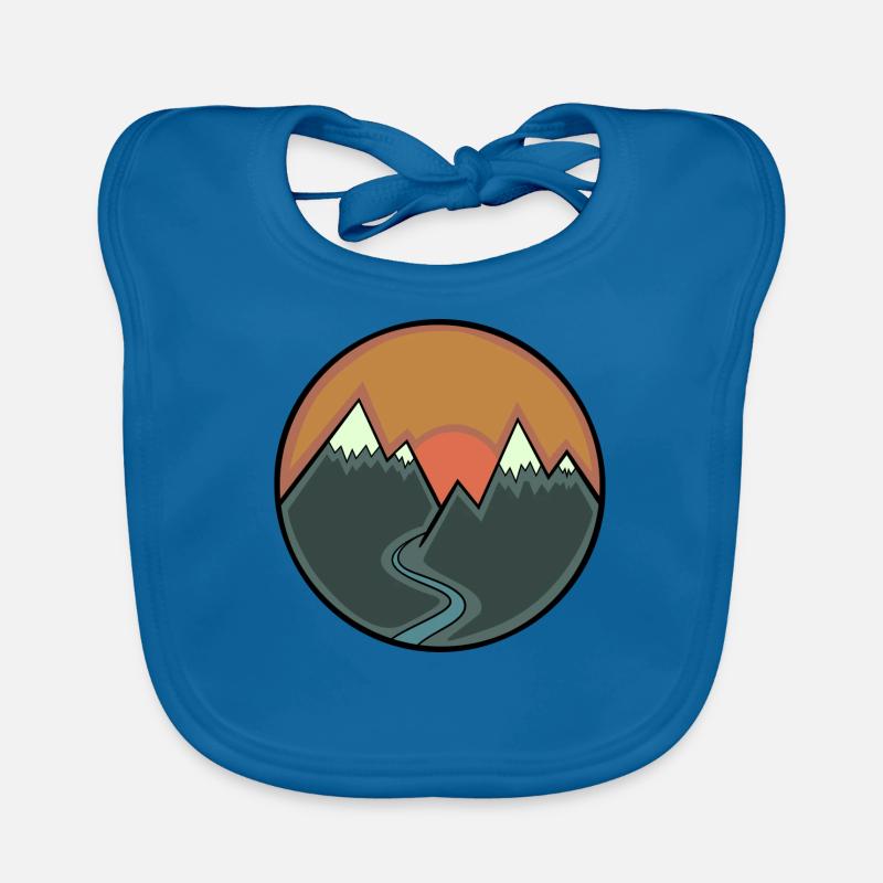 Mountains sunset Organic Baby Bibs