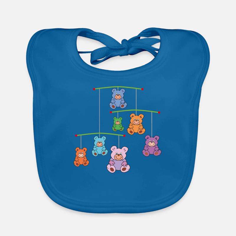 Mobilé with teddy bears Organic Baby Bibs