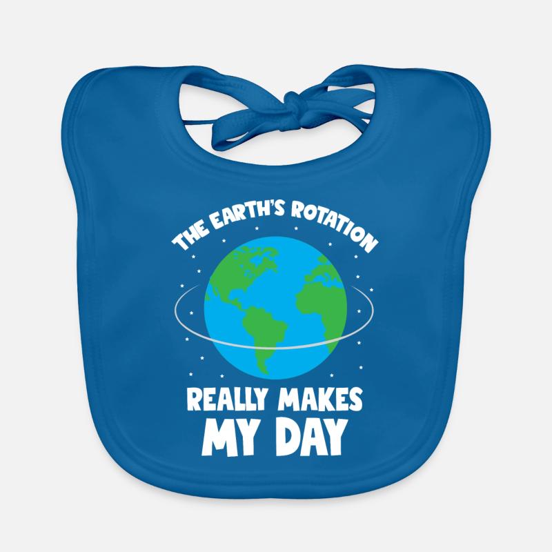 The Earth s rotation makes my day fun science Organic Baby Bibs