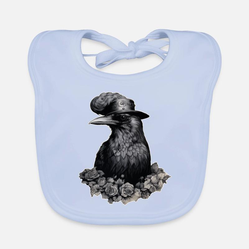 Corbeau steampunk Bavoir bio Bébé