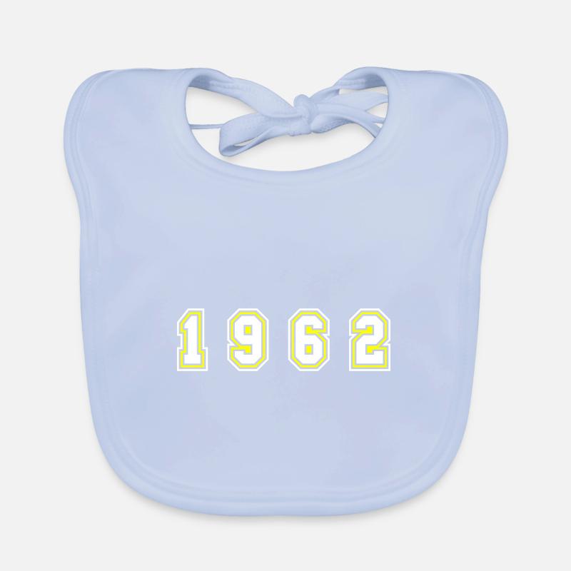 1962 Year Number Organic Baby Bibs
