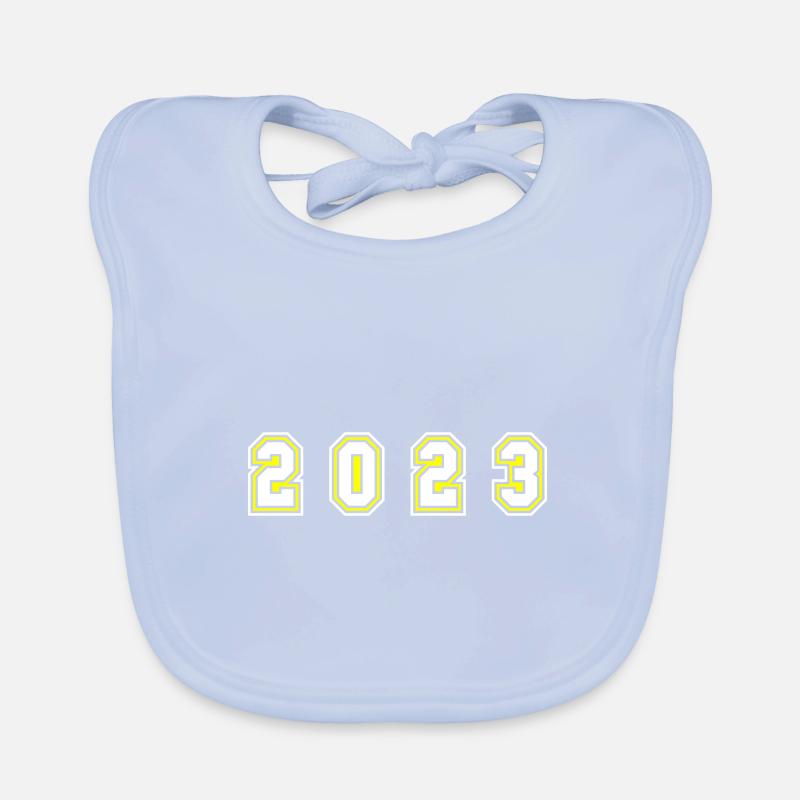 2023 year number Organic Baby Bibs