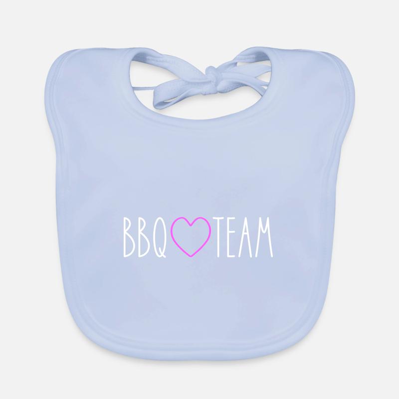 BBQ Grill Team Heart Organic Baby Bibs