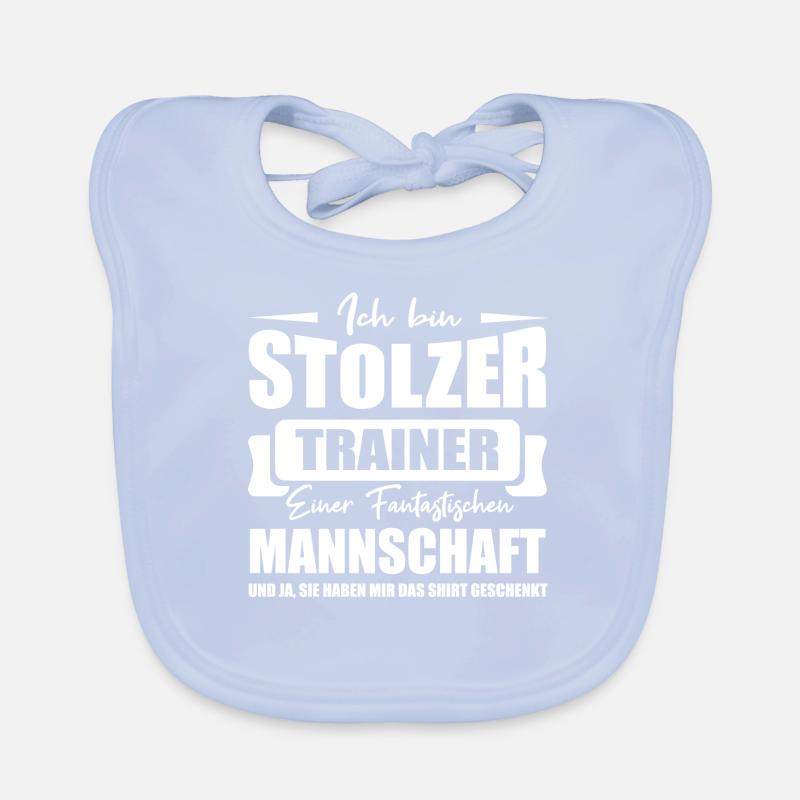 Trainer Shirt • Stolzer Trainer • Geschenk Baby Bio-Lätzchen