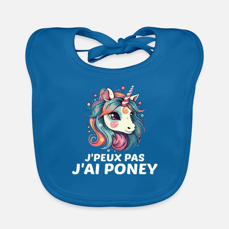 Ich kann nicht, ich habe ein Pony Baby Bio-Lätzchen