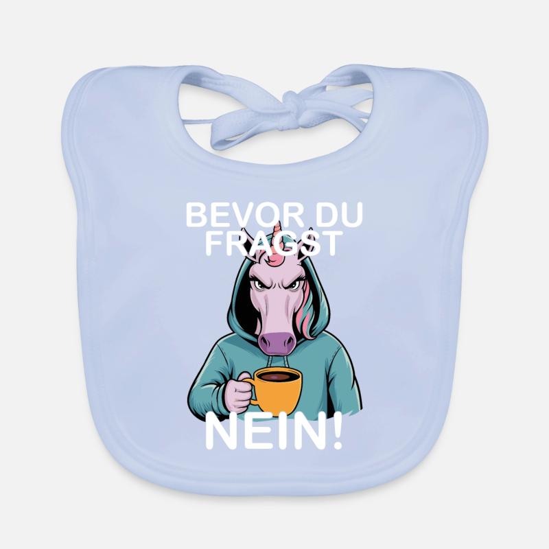 Avant de demander Pas de licorne drôle Bavoir bio Bébé