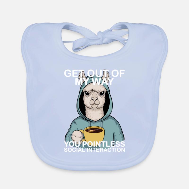 Avoid Me Funny Llama Alpaca Organic Baby Bibs