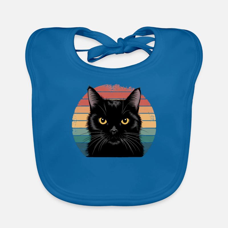 Chat noir Bavoir bio Bébé