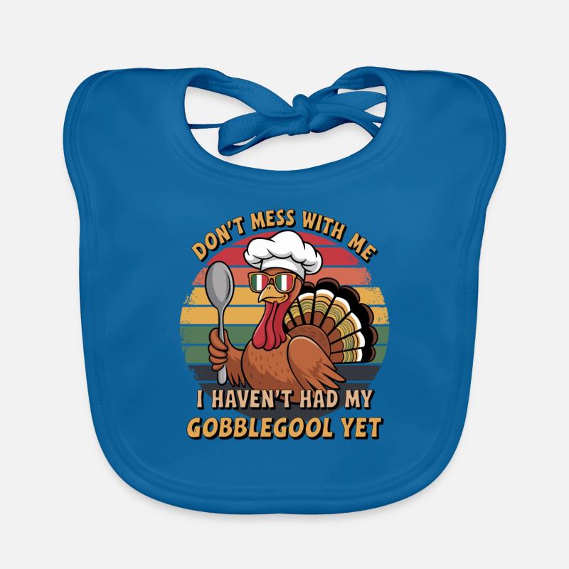 Dinde Thanksgiving Day Gobblegool Bavoir bio Bébé