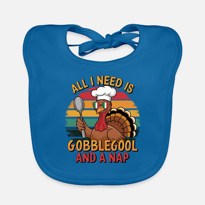 Dinde Thanksgiving Day Gobblegool Bavoir bio Bébé