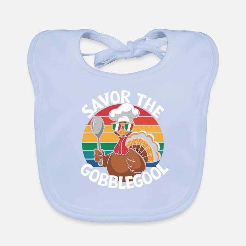 Dinde Thanksgiving Day Gobblegool Bavoir bio Bébé