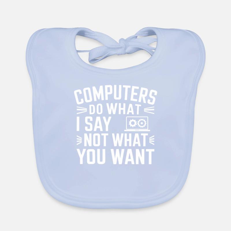 Support Administrateur Nerd Computer Tech Bavoir bio Bébé