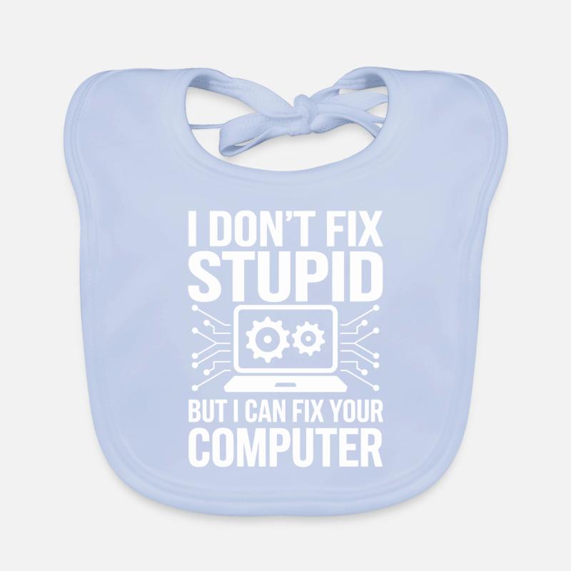 Support Administrateur Nerd Computer Tech Bavoir bio Bébé