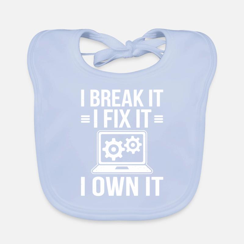 Support Administrateur Nerd Computer Tech Bavoir bio Bébé