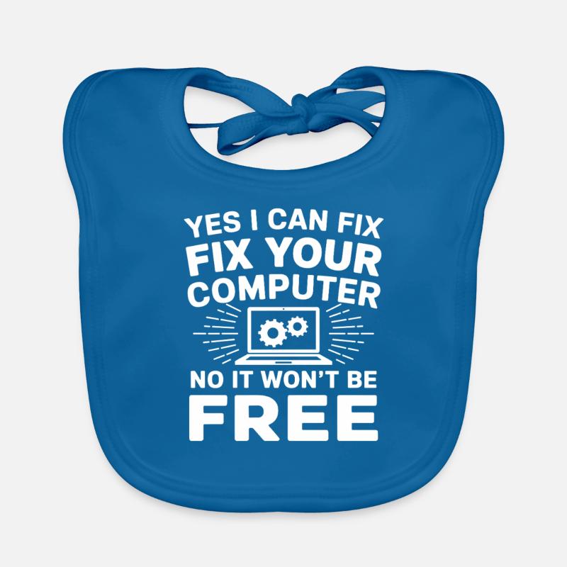 Support Administrateur Nerd Computer Tech Bavoir bio Bébé