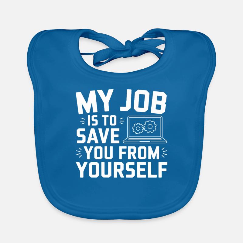 Support Administrateur Nerd Computer Tech Bavoir bio Bébé
